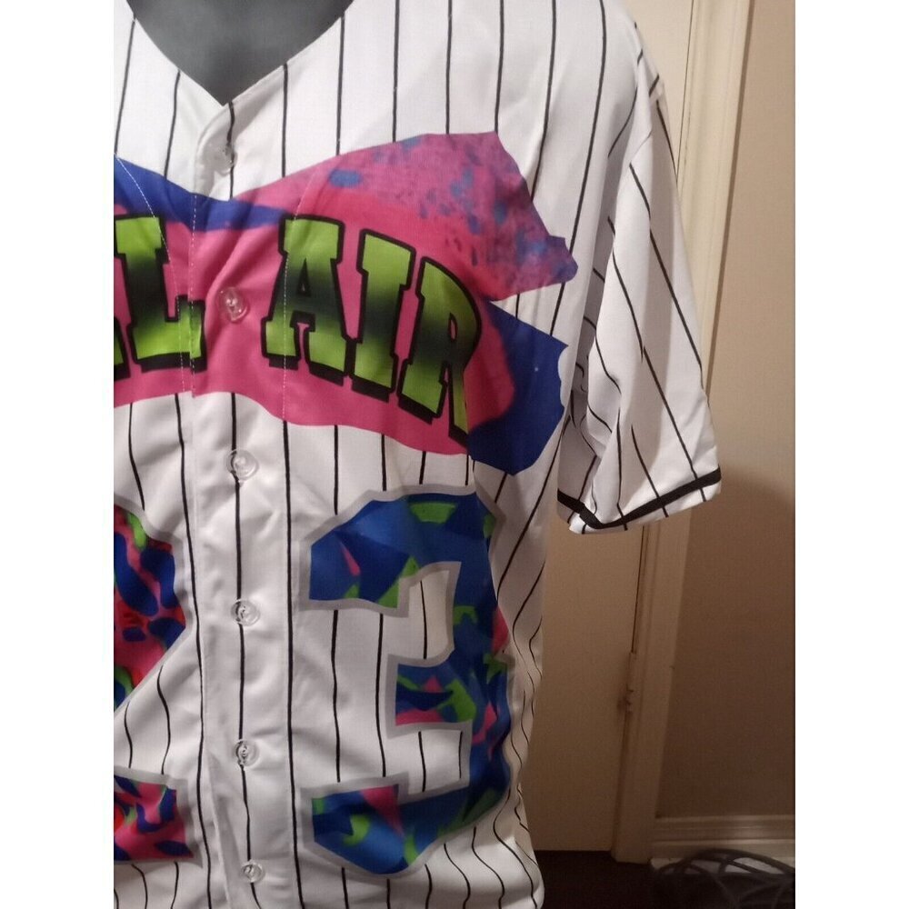 90s Style Bel-Air Baseball Jersey #23 Men's Sz Large L Throwback Fresh Hip Hop - Picture 5 of 11